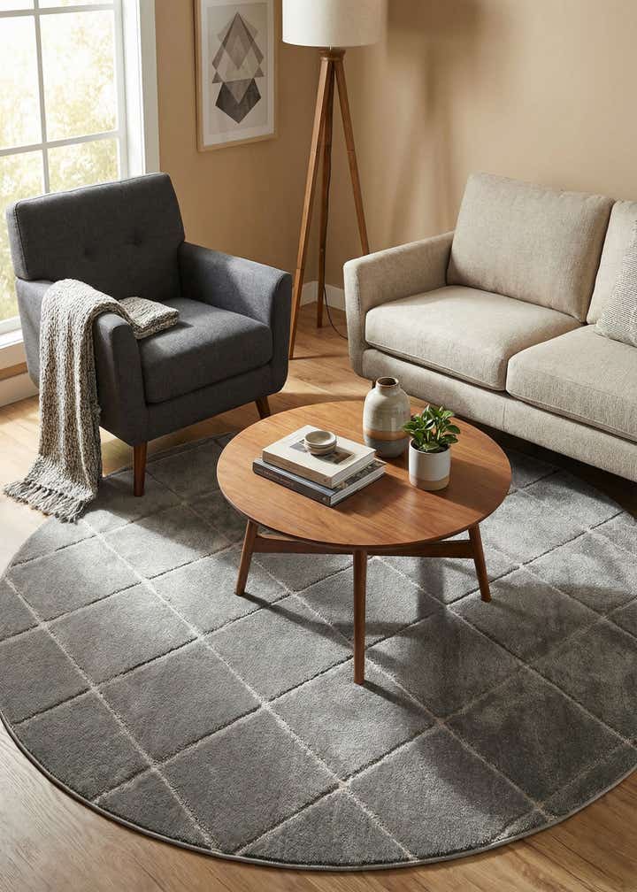 6' x 6' Vogue Geo Round Rug