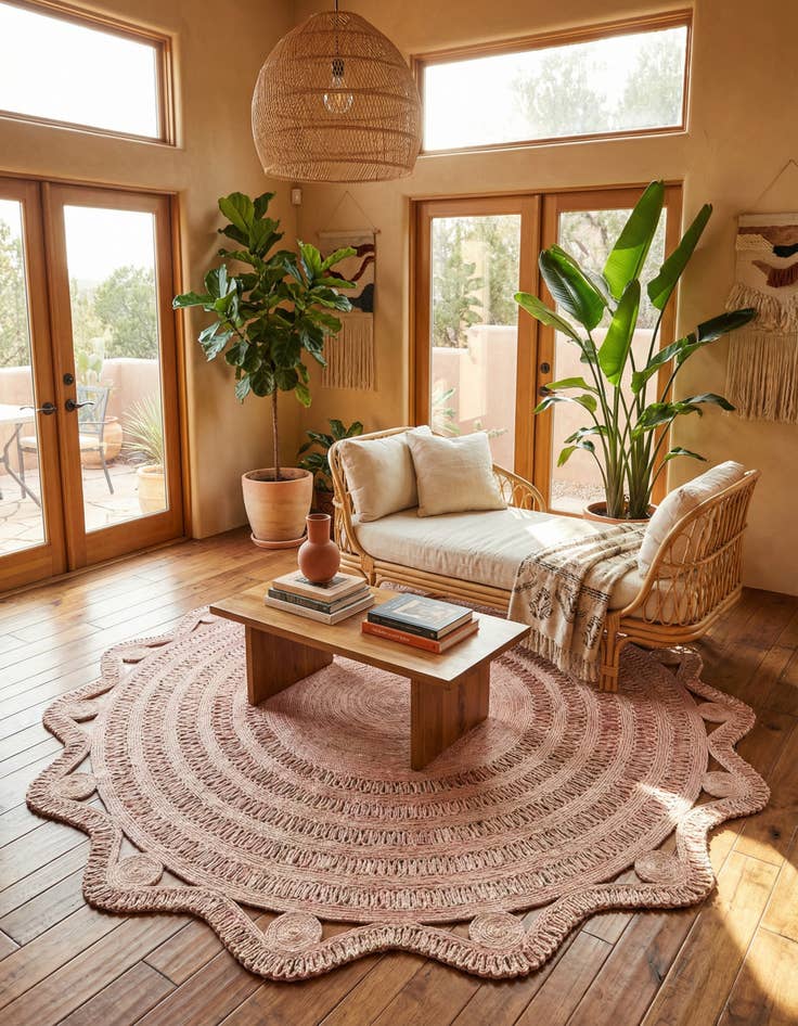 Detail image of 10' x 10' Handmade Braided Jute Round Rug