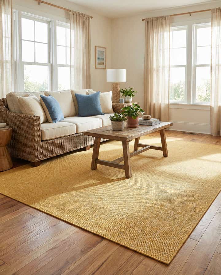 9' x 12' Easy-Clean Solid Indoor / Outdoor Rug