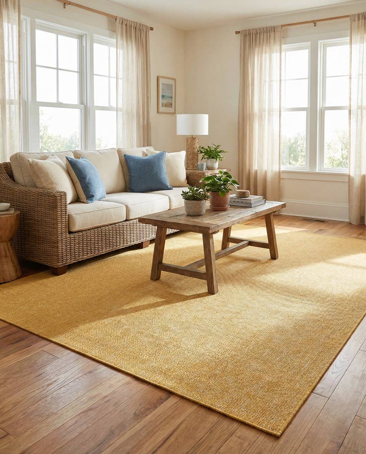 Detail image of 9' x 12' Easy-Clean Solid Indoor / Outdoor Rug