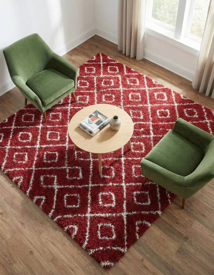 Detail image of 6' x 6' Trellis Shag Square Rug