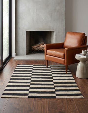 3' 5 x 4' 10 Hand Woven Kilim Modern Wool Rug