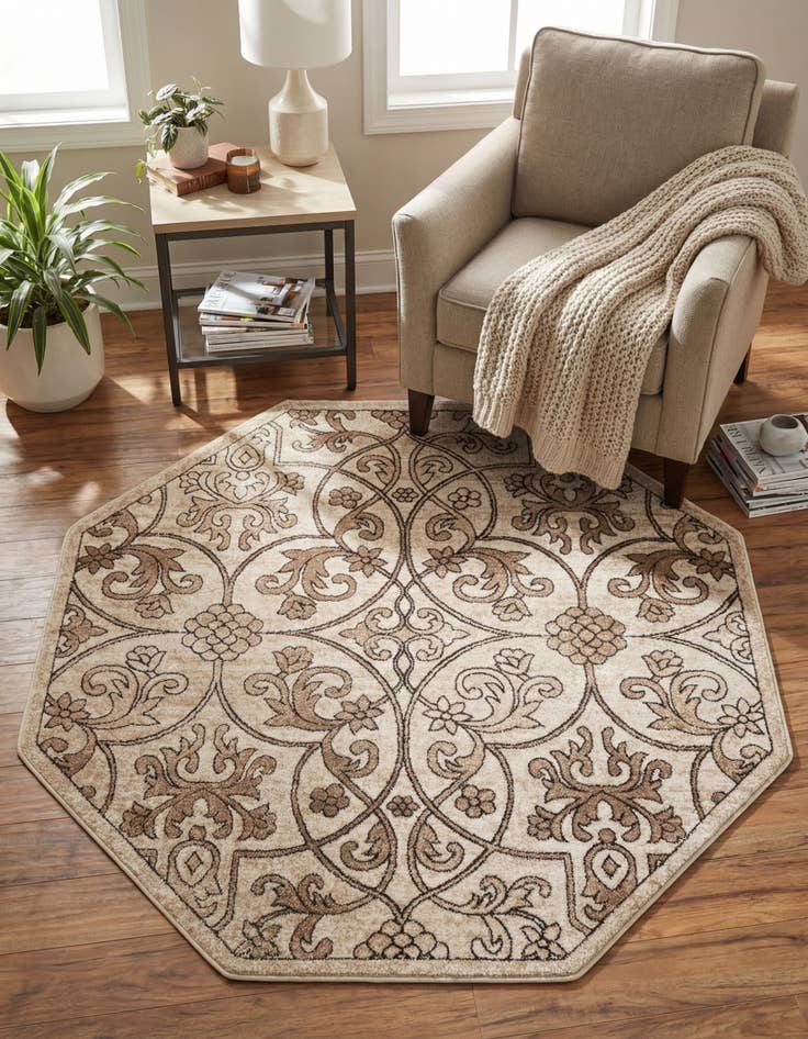 Detail image of 5' 3 x 5' 3 Himalaya Octagon Rug