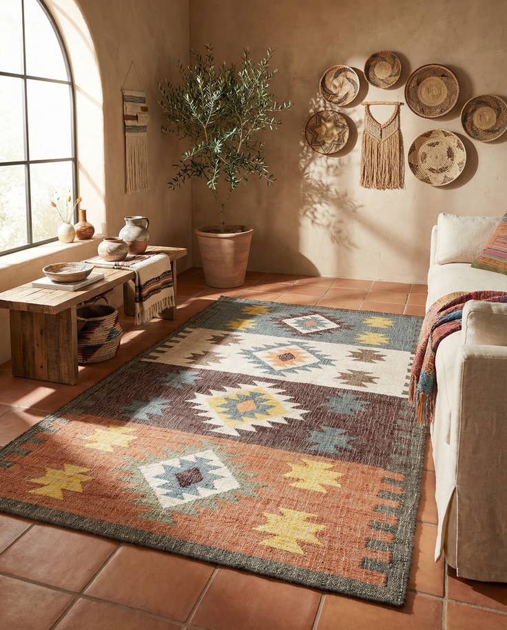 Detail image of 5' 1 x 8' Hand Woven Kala Handwoven Jute Rug