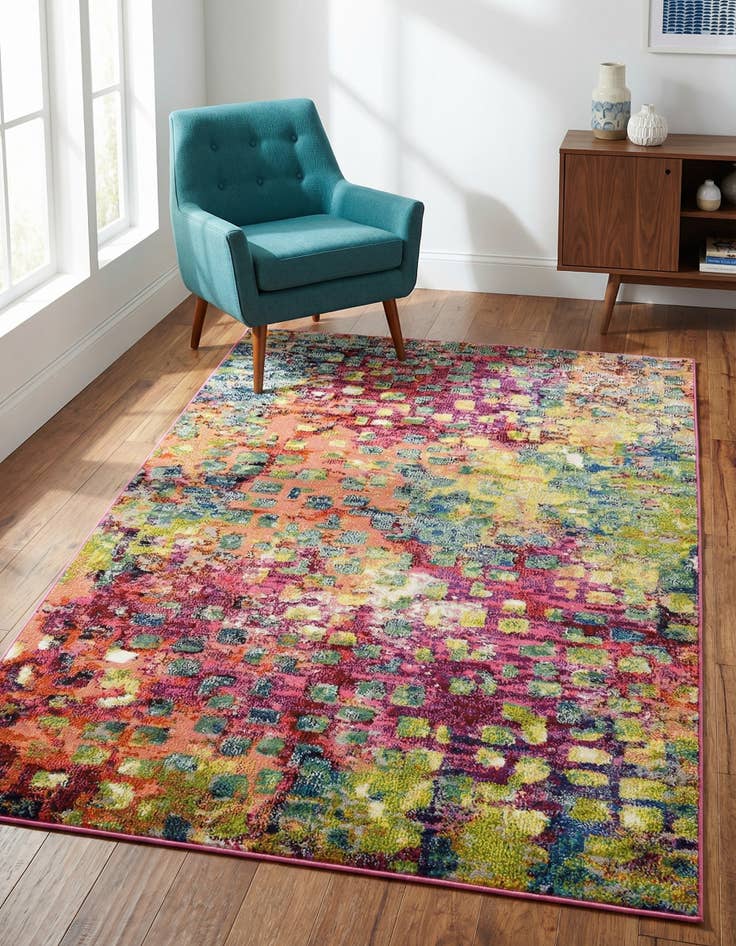 Detail image of 4' x 6'  Washable Barcelona Rug
