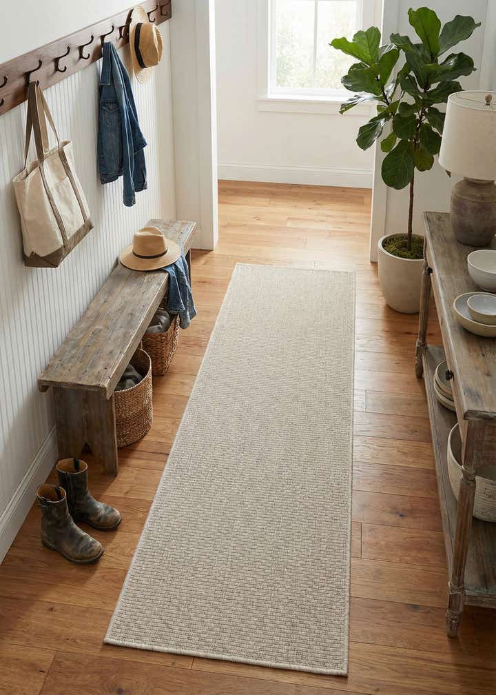 2' x 6' Easy-Clean Solid Indoor / Outdoor Runner Rug