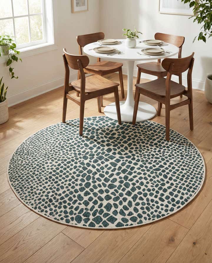 5' 3 x 5' 3 Easy-Clean Jill Zarin Indoor / Outdoor Round Rug