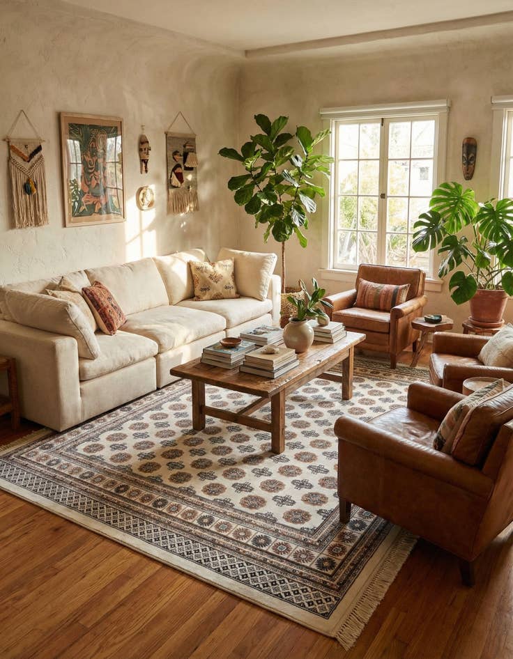 Detail image of  10' x 10' Bokhara Square Rug