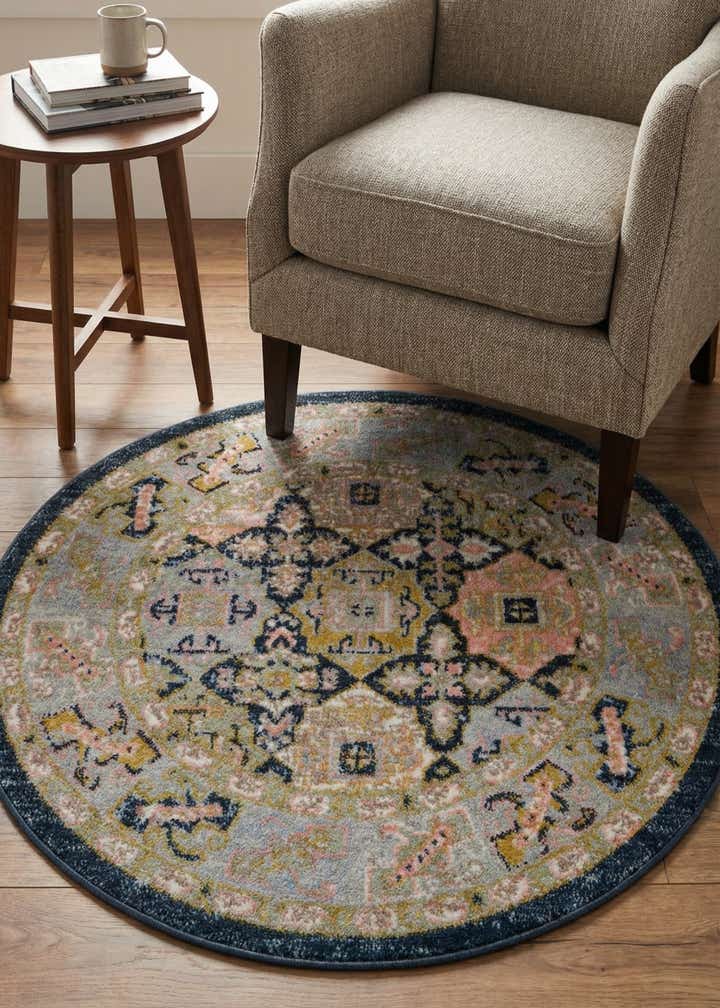 3' 3 x 3' 3 Kamala Washable Round Rug