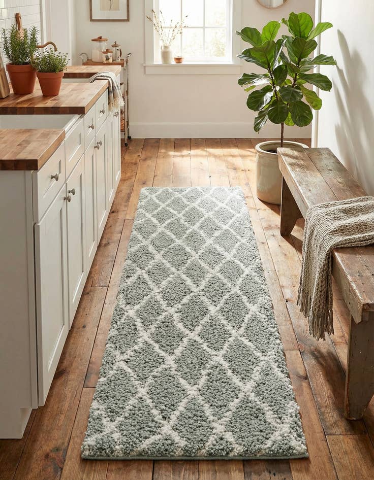 Detail image of 2' x 6' Marrakesh Shag Runner Rug