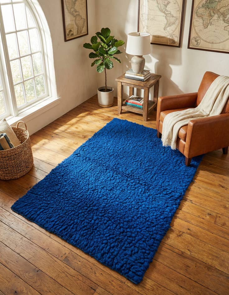 Detail image of 2' 10 x 4' 1 Hand Knotted Moroccan Wool Rug