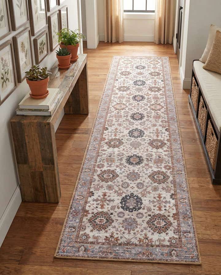 2' 7 x 12' Washable Timeless Runner Rug