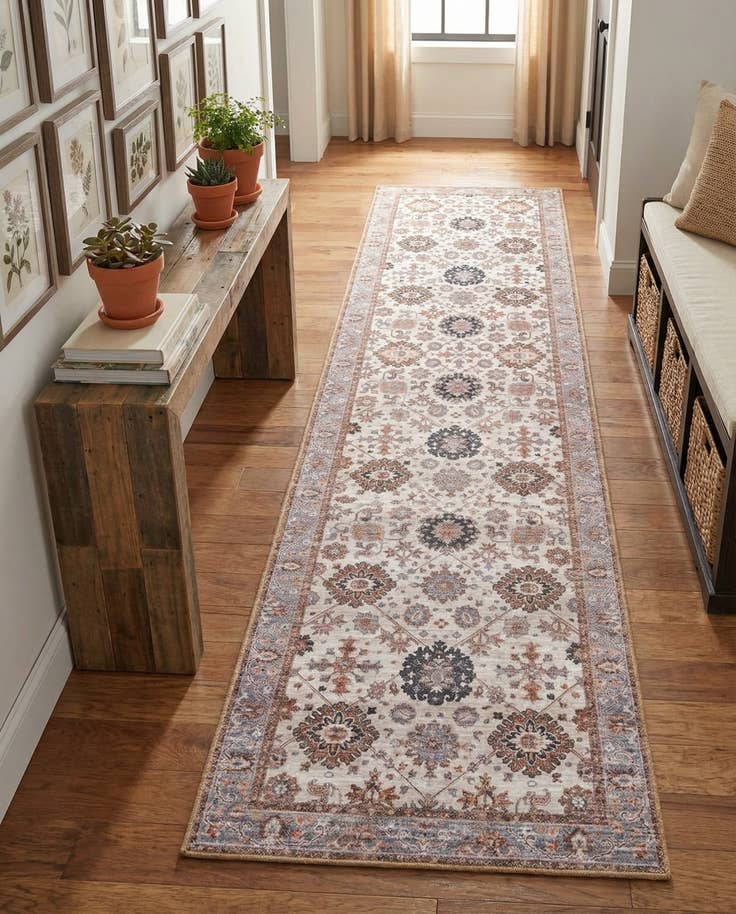 Detail image of 2' 7 x 12' Washable Timeless Runner Rug