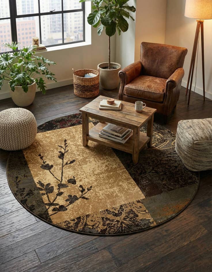Detail image of 7' 10 x 7' 10 Cafe Round Rug