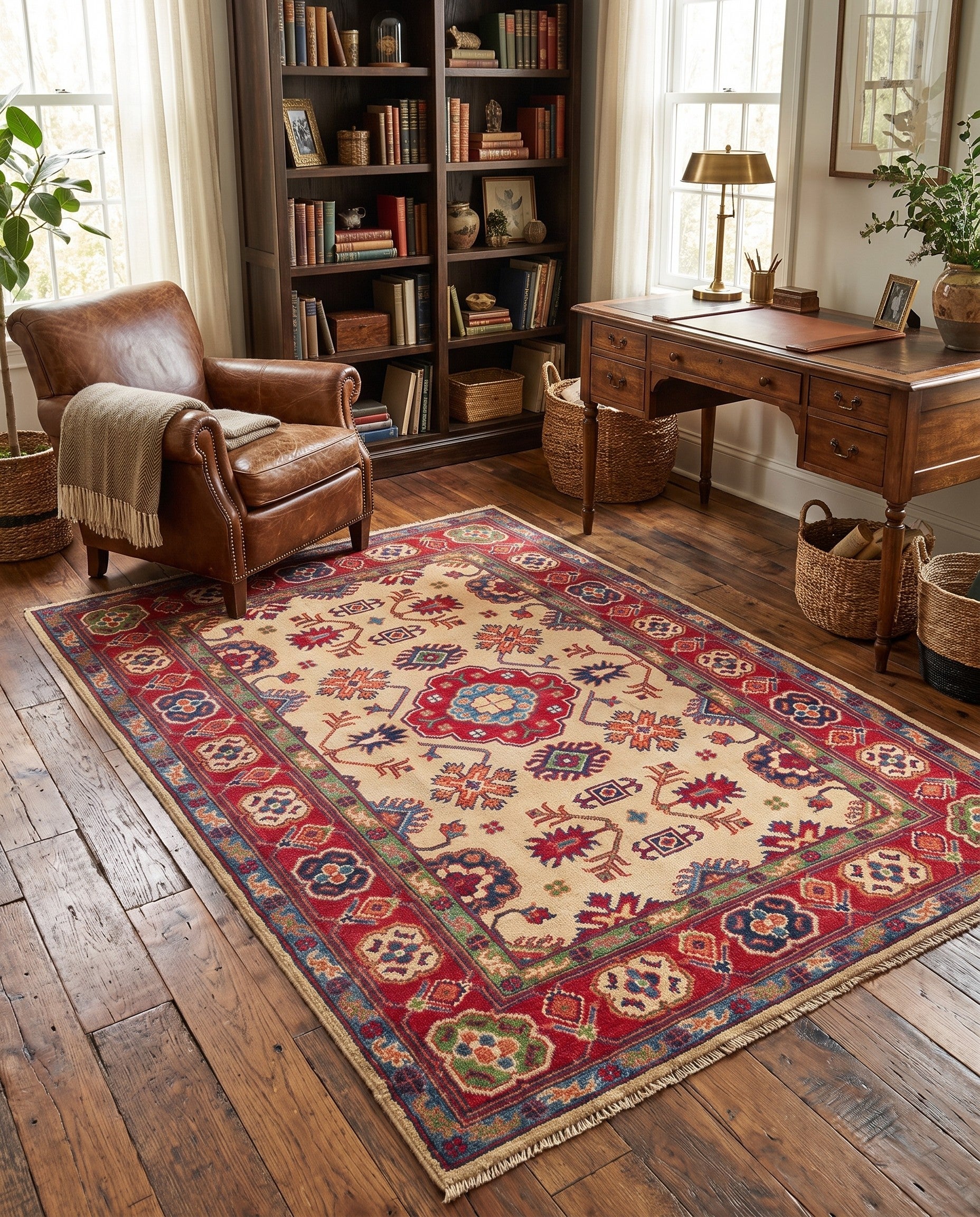 Detail image 3 of 9: 3' 11 x 6' 3 Hand Knotted Kazak Rug