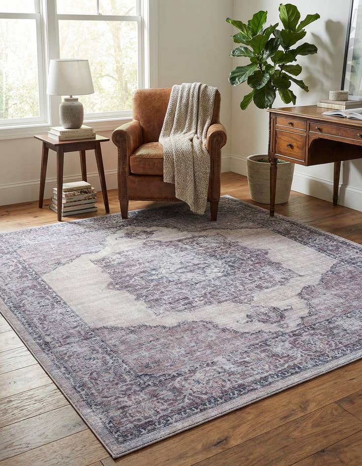 Detail image of 7' 10 x 7' 10 Washable Mangata Square Rug