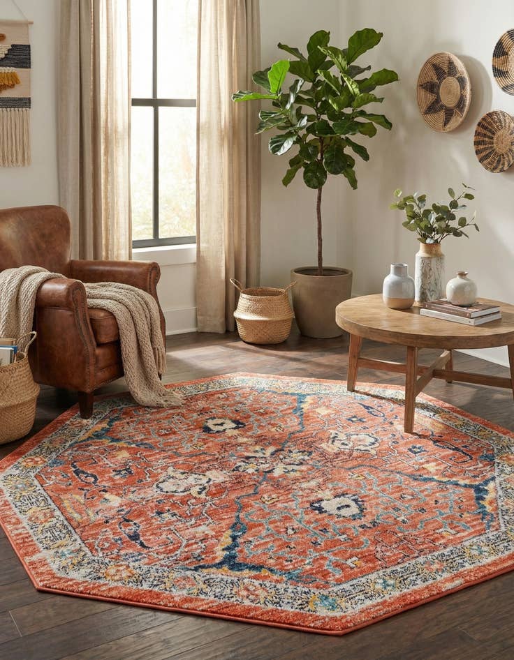 Detail image of 5' x 5' Lola Octagon Rug