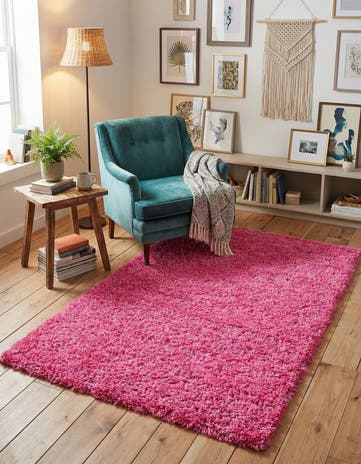 4' x 6' Solid Shag Rug
