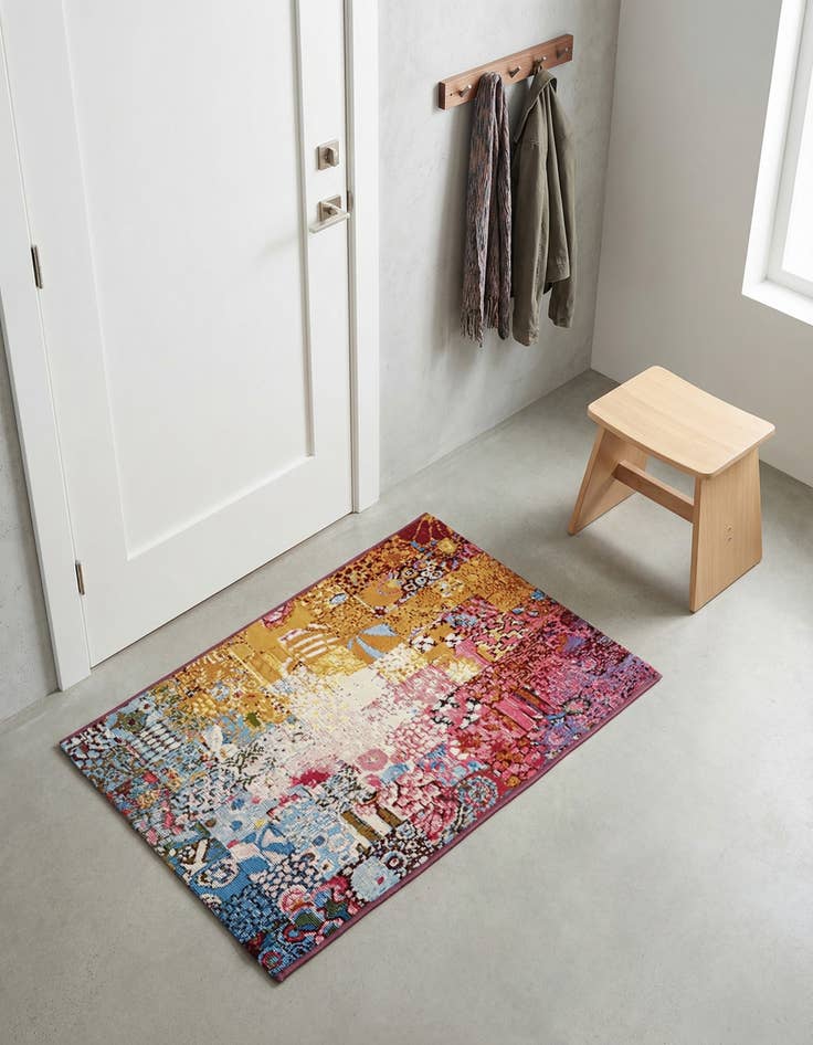 Detail image of  2' x 3'  Washable Modern Indoor / Outdoor Rug