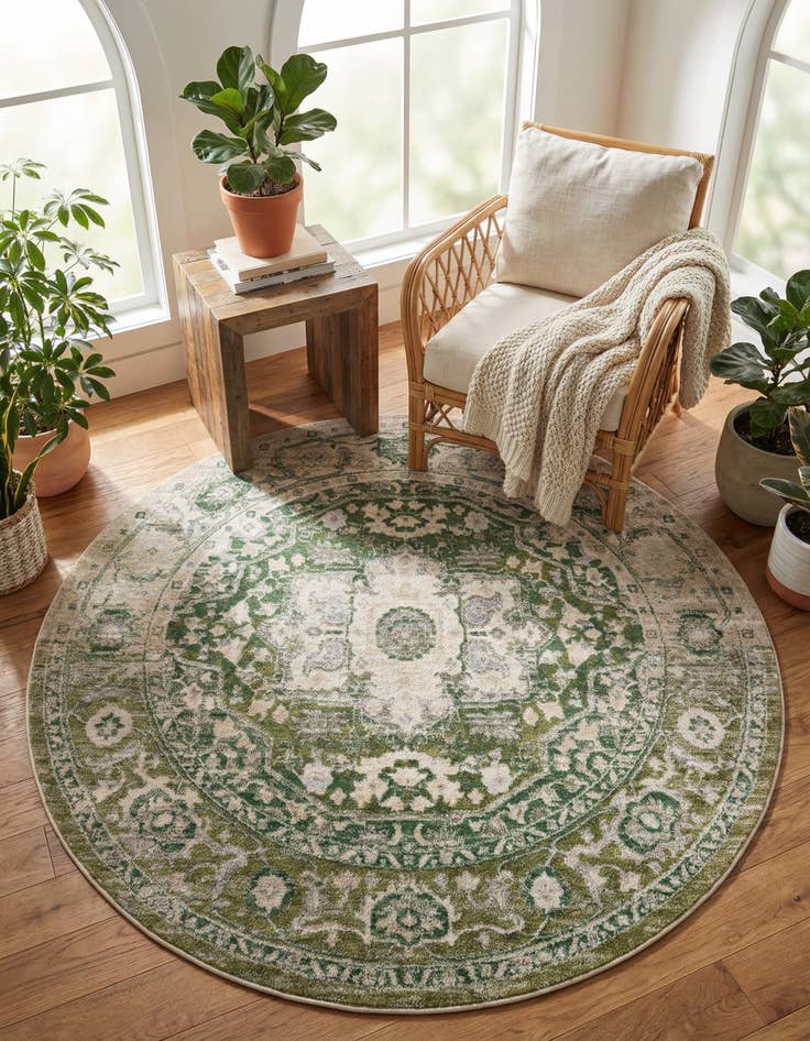 Detail image of 8' x 8' Madeline Vintage Round Rug