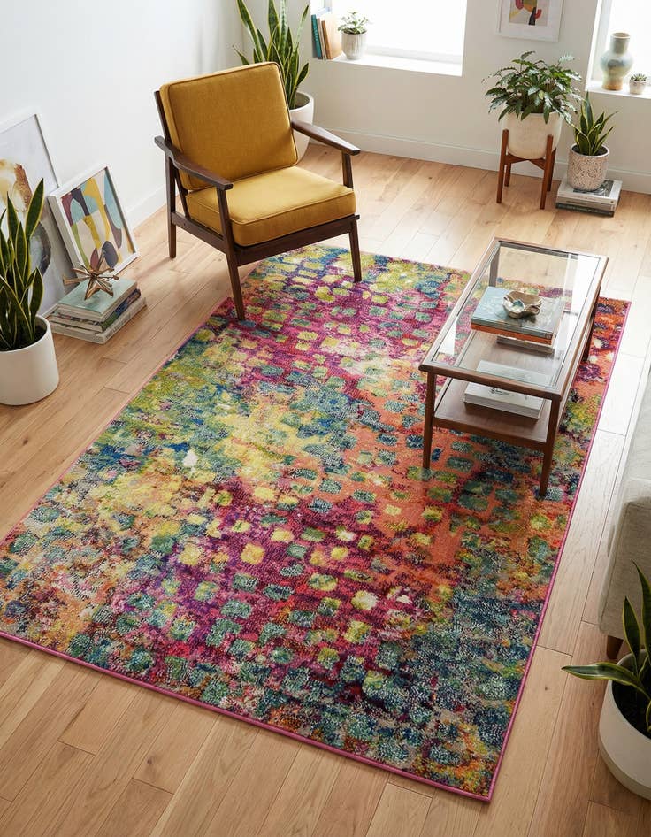 Detail image of 4' x 6'  Washable Barcelona Rug