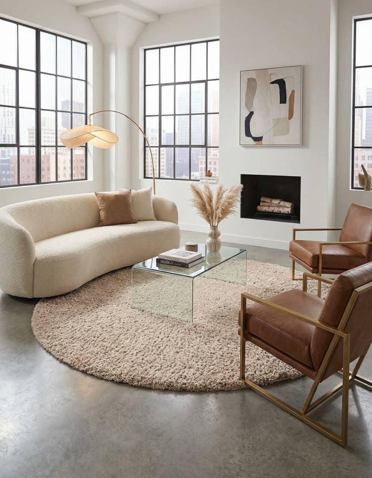 Detail image of 7' 10 x 7' 10 Marilyn Monroe&trade; Shag Round Rug