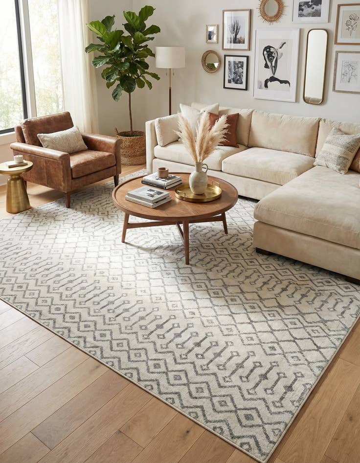 Detail image of 9' x 12' Kasbah Trellis Rug