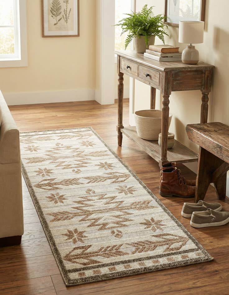 Detail image of 2' x 6' Easy-Clean Modern Indoor / Outdoor Runner Rug