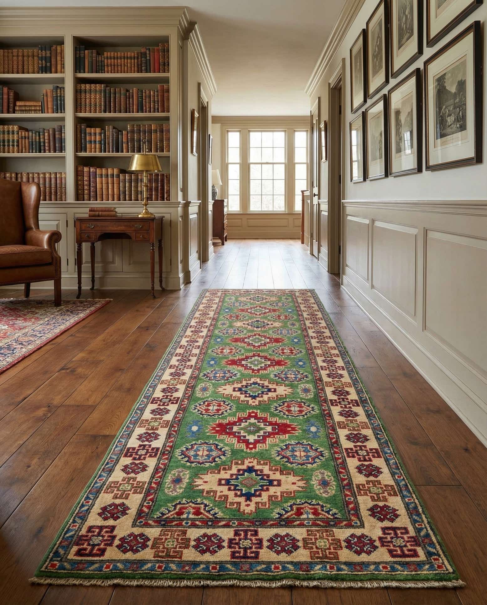 2' 9 x 9' 6 Hand Knotted Kazak Runner Rug