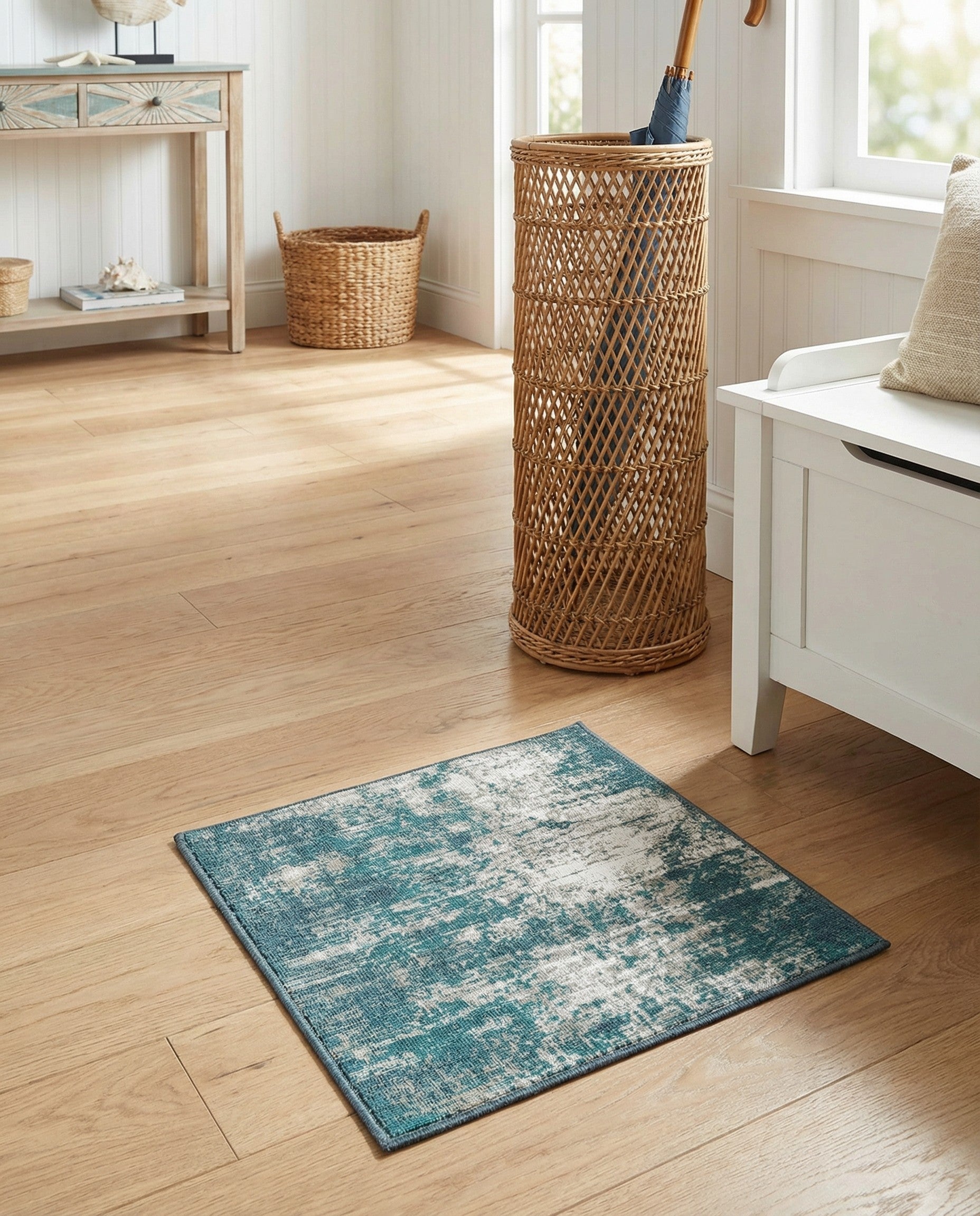 1' 3 x 1' 3 Easy-Clean Coastal Indoor / Outdoor Sample Rug