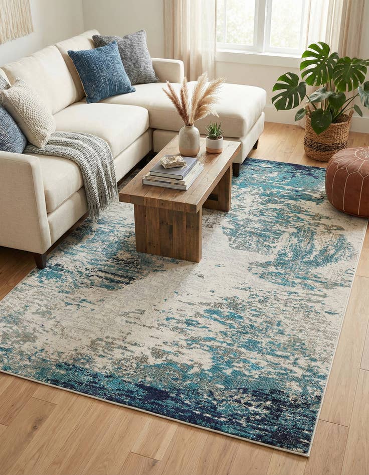 Detail image of 5' 3 x 8' Washable Vivid Rug