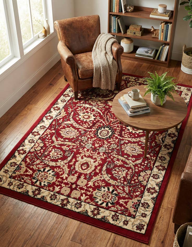 Detail image of 5' 3 x 8' Isfahan Design Rug