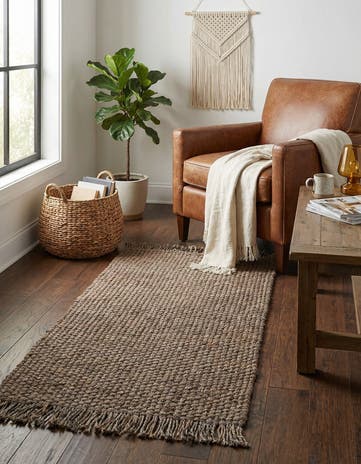 3' 1 x 5' 1 Hand Woven Chunky Jute Rug