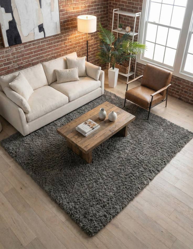 Detail image of 8' x 8' Infinity Shag Square Rug