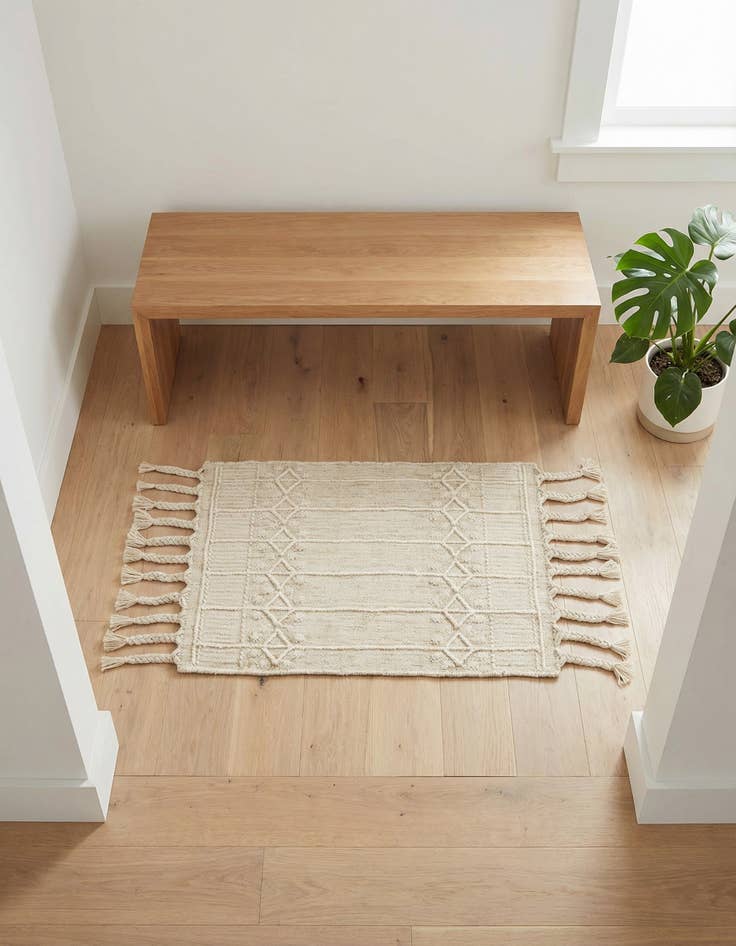 Detail image of 2' x 3' 1  Washable Eco Bohemian Indoor / Outdoor Rug