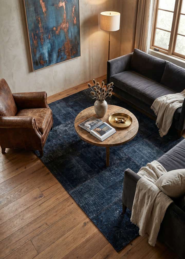4' 9 x 6' 9 Hand Knotted Ultra Vintage Persian Wool Rug