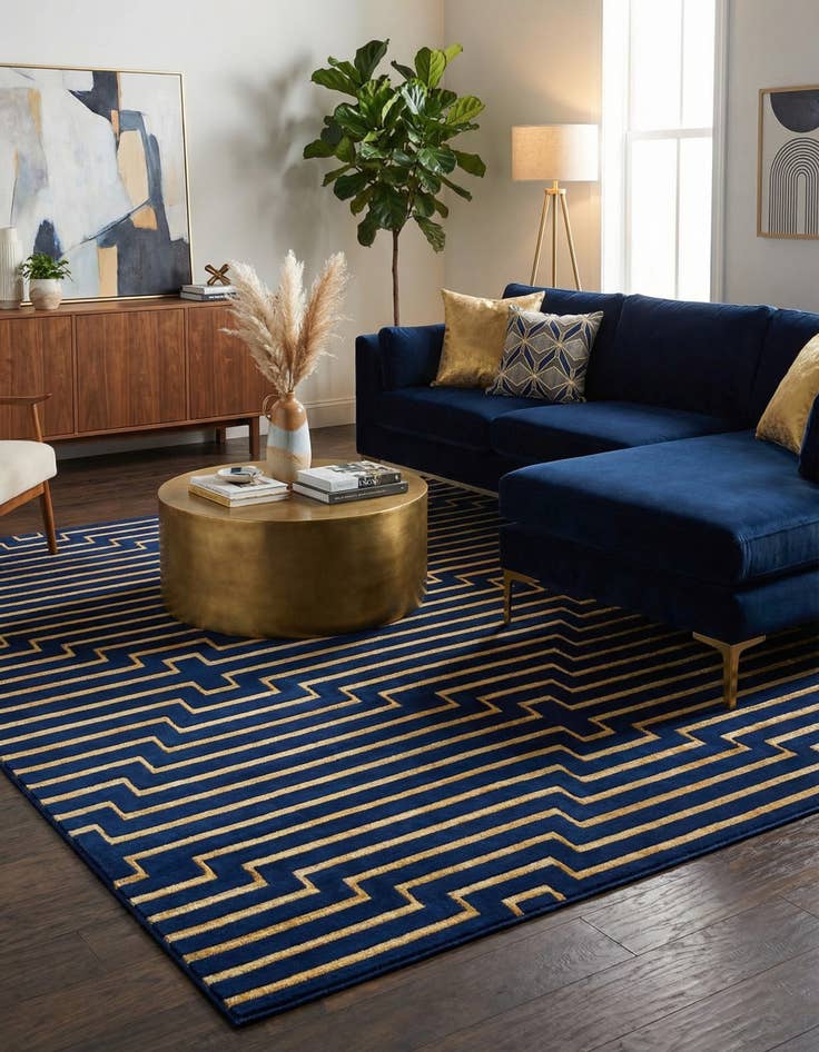 Detail image of 10' x 10' Vogue Geo Square Rug