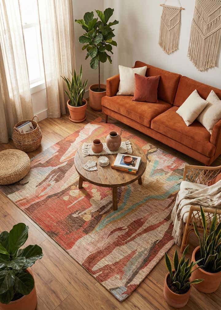 7' 10 x 7' 10 Chenille Jute Square Rug
