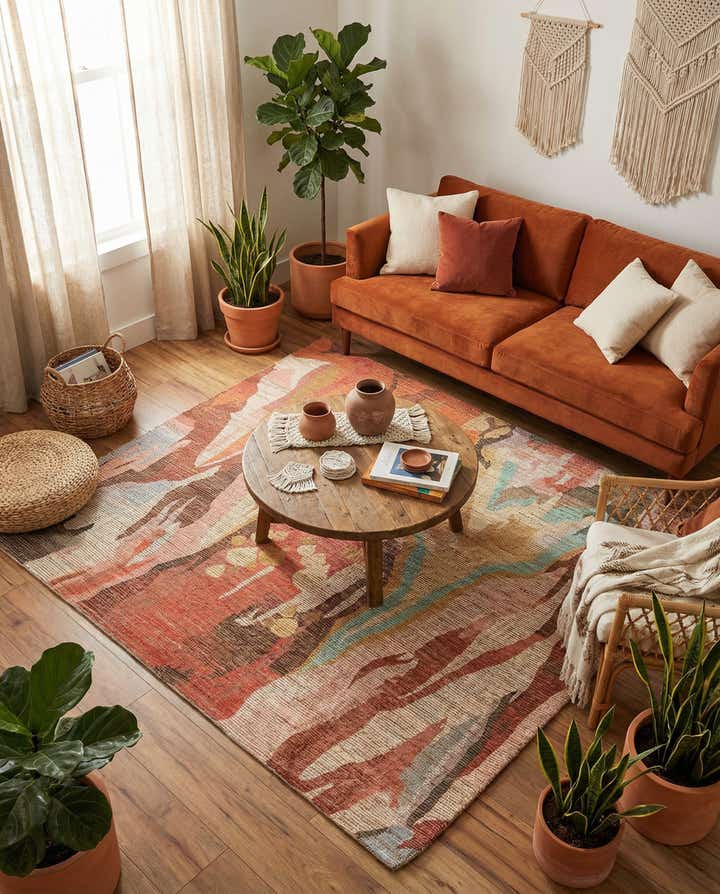 7' 10 x 7' 10 Chenille Jute Square Rug