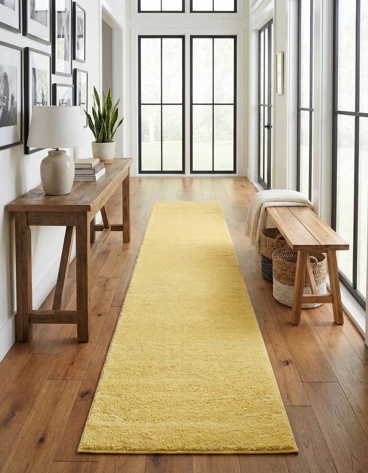 Detail image of 2' 2 x 13' Solid Frieze Runner Rug