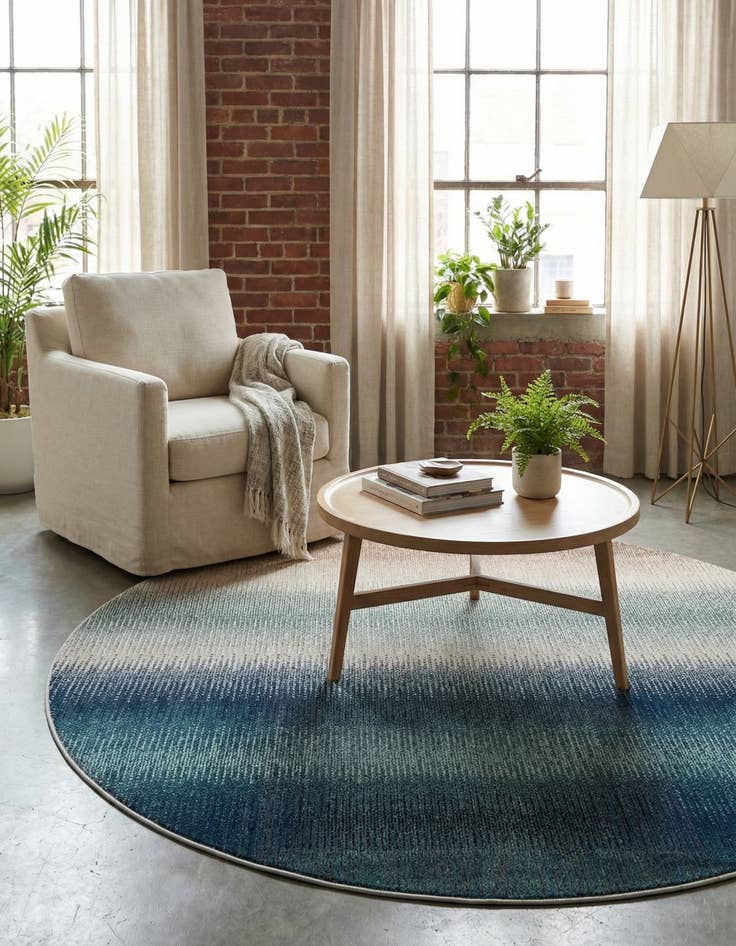 Detail image of 6' x 6' Washable Hyacinth Round Rug