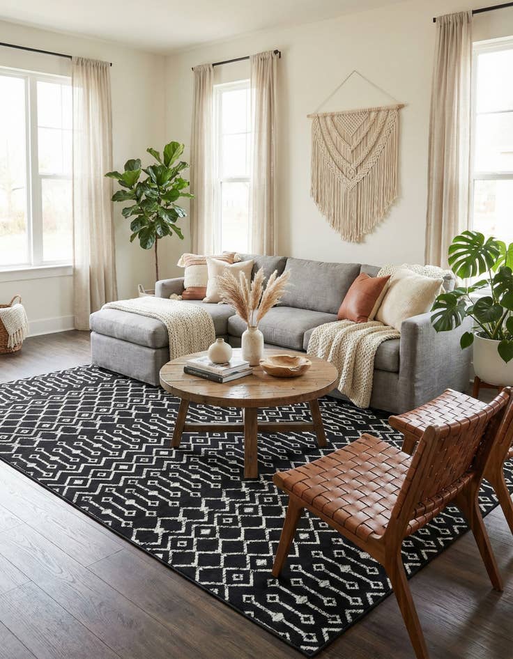 Detail image of 7' 10 x 10' Kasbah Trellis Rug