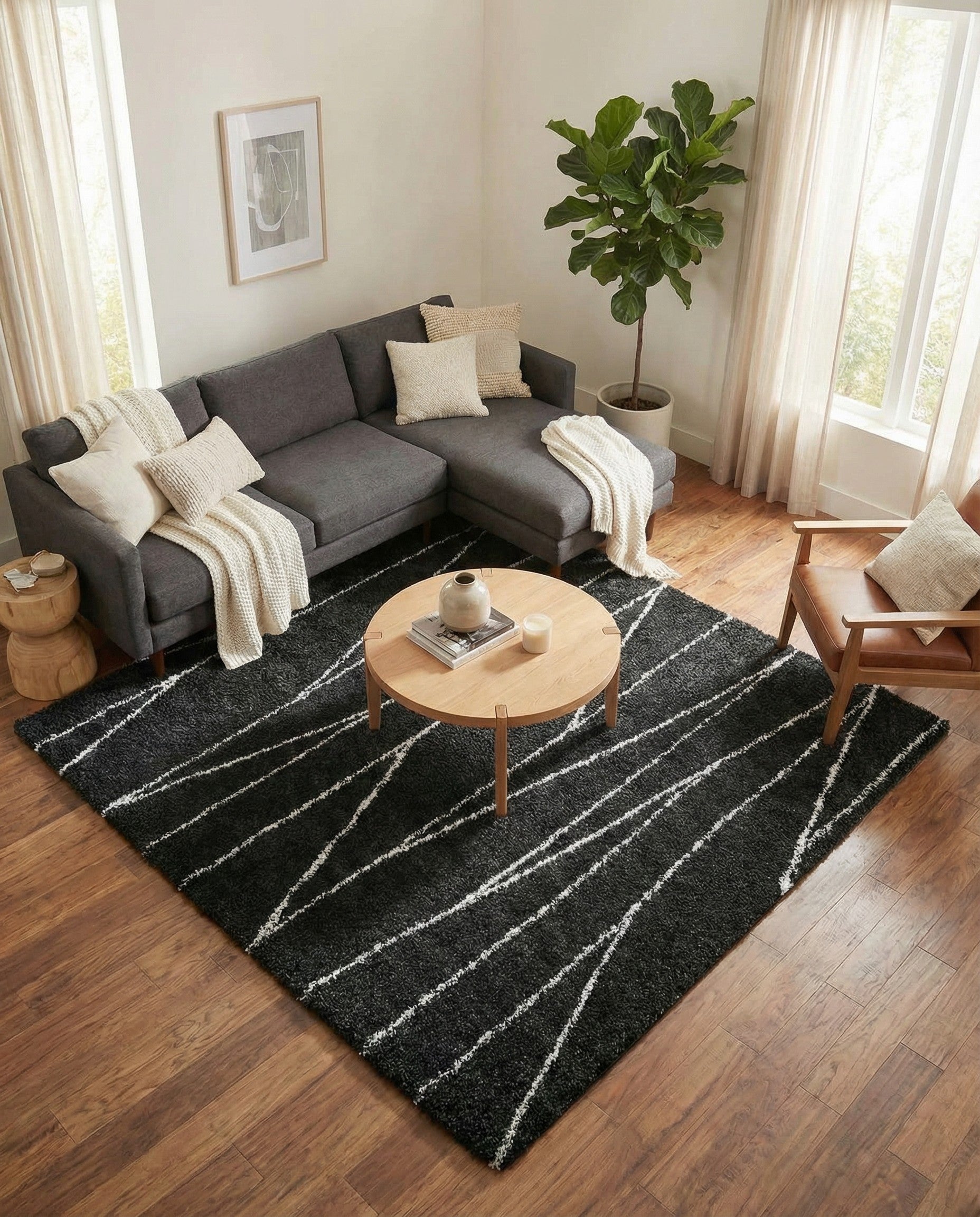 10' x 10' Serenity Shag Square Rug