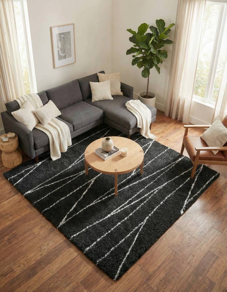 Detail image of 10' x 10' Serenity Shag Square Rug