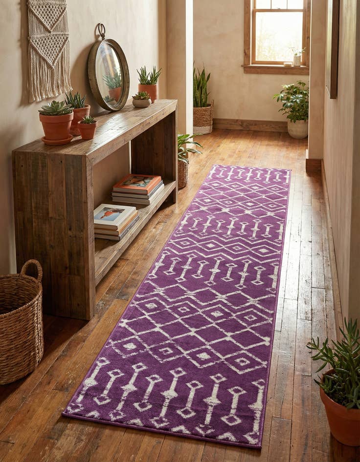 Detail image of 2' x 9' 10 Kasbah Trellis Runner Rug