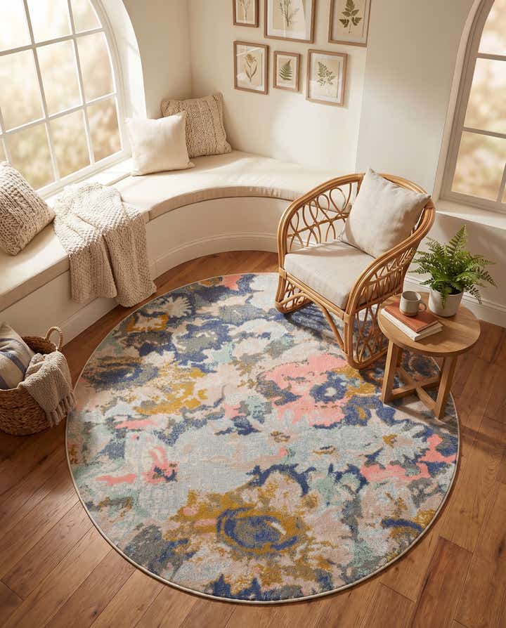 5' x 5' Lotus Round Rug
