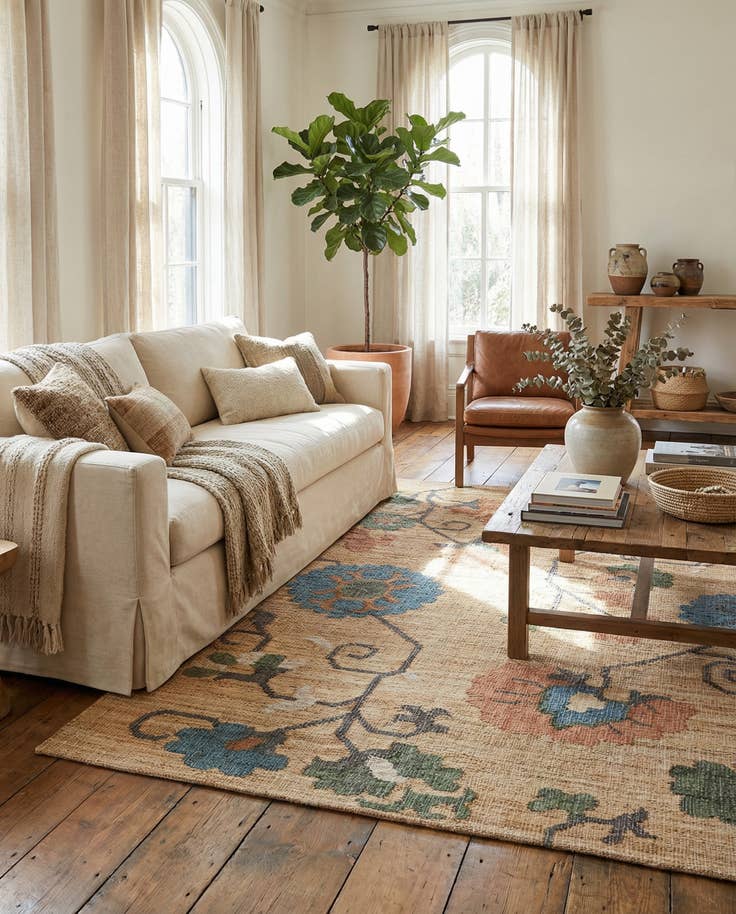 Detail image of 9' x 12' Hand Woven Kala Handwoven Jute Rug