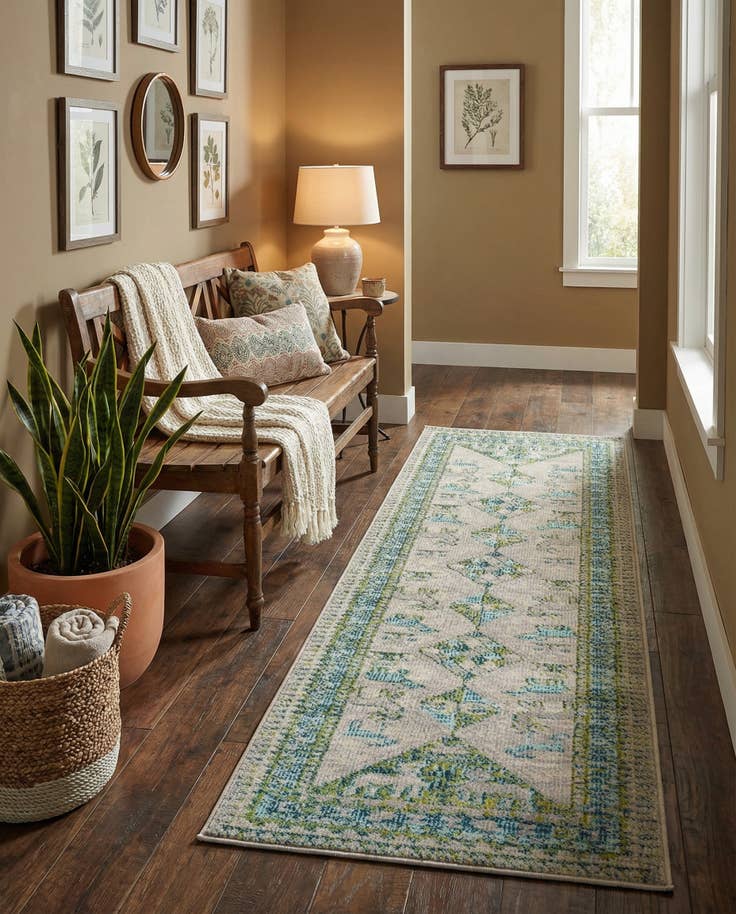 Detail image of 2' x 6' Washable Mesa Runner Rug