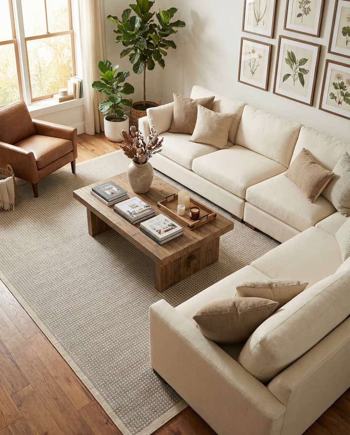 9' x 12' Easy-Clean Border Indoor / Outdoor Rug
