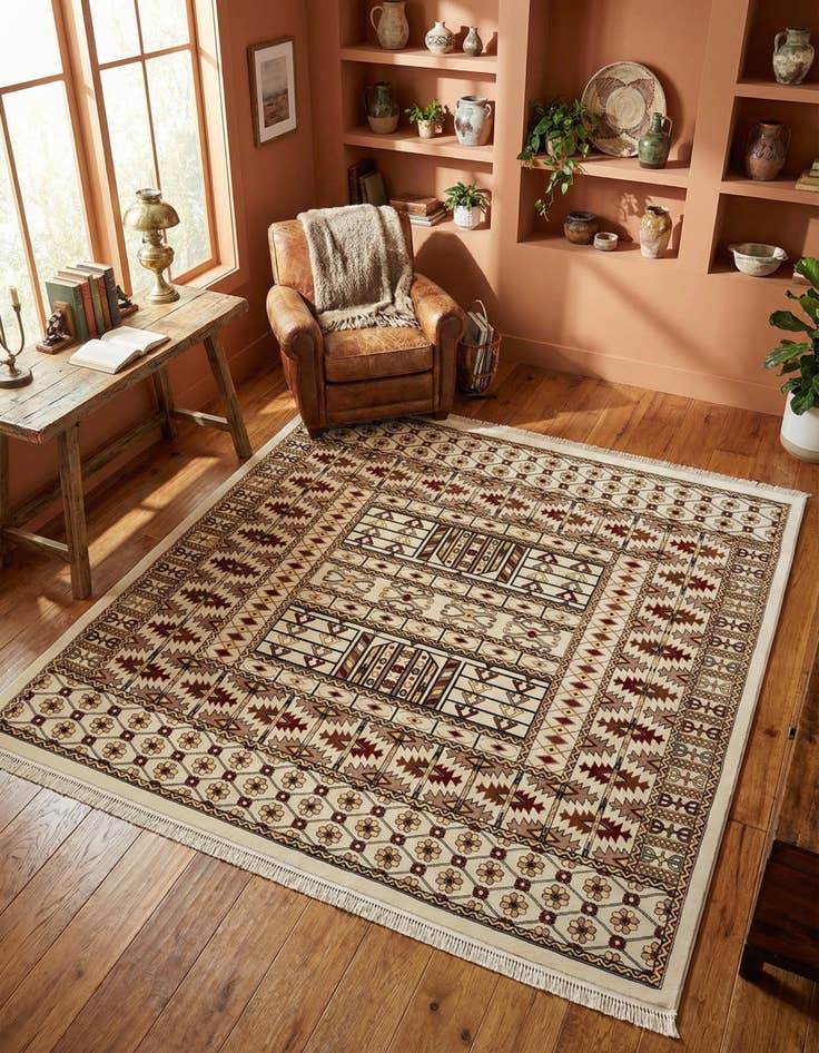 Detail image of 10' x 10' Bokhara Square Rug